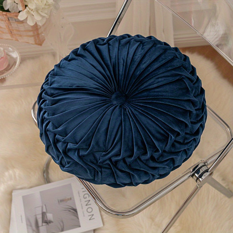 VelvetPumpkin Cushion - Soft Round Velvet Cushion for Your Home