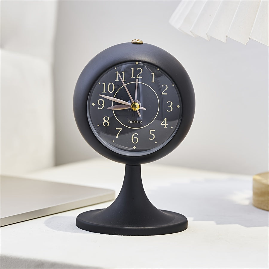 CartoonGlow Clock - Luxury Analog Alarm Clock with Golden Hands