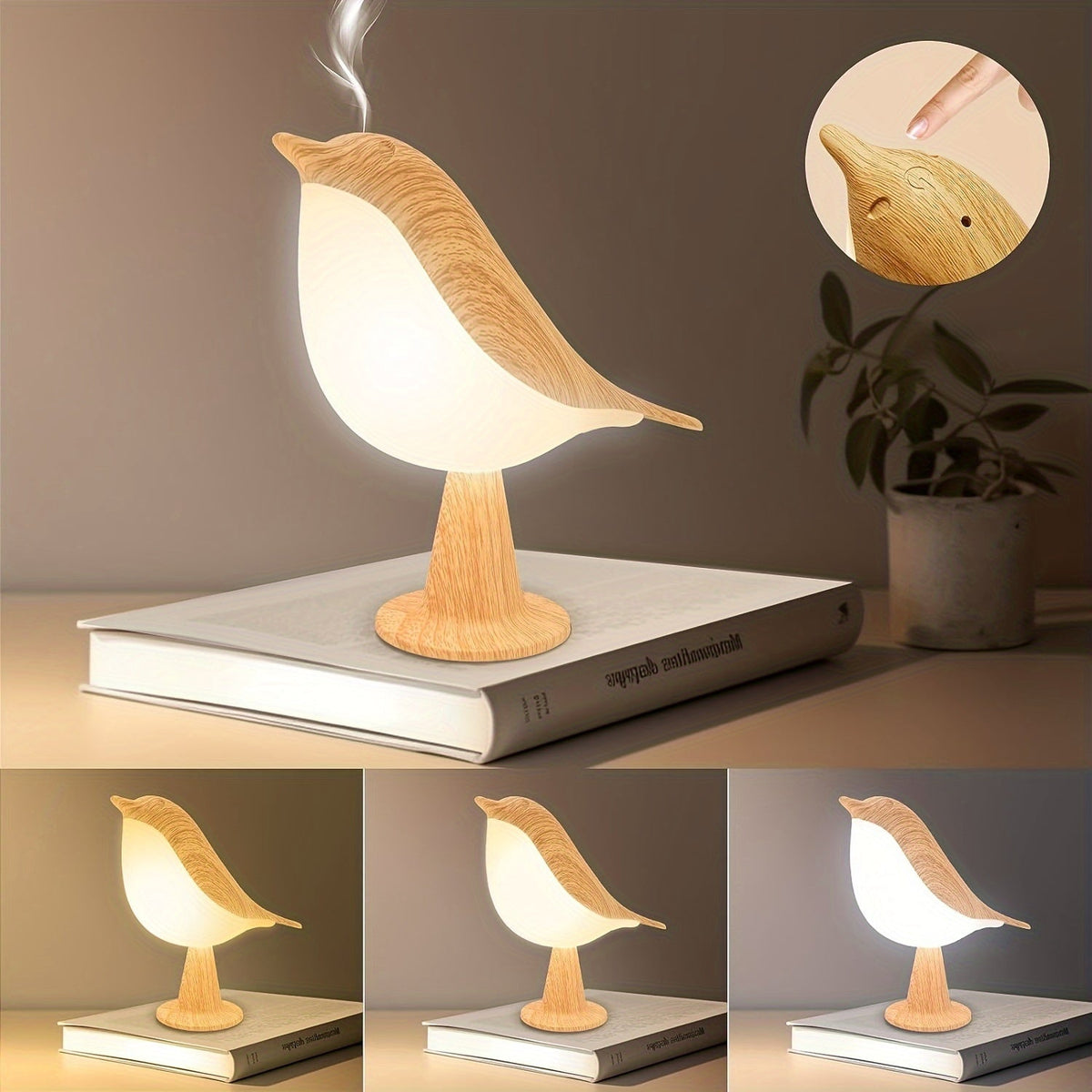 BrightNest - Touch USB LED Bird Table Lamp