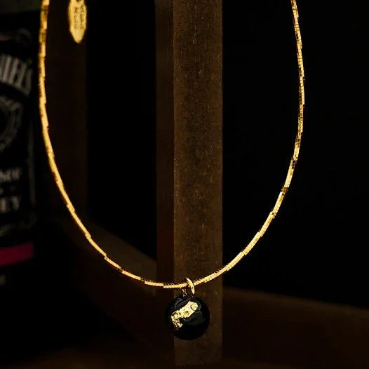 Iris - Collier statement vintage doré audacieux