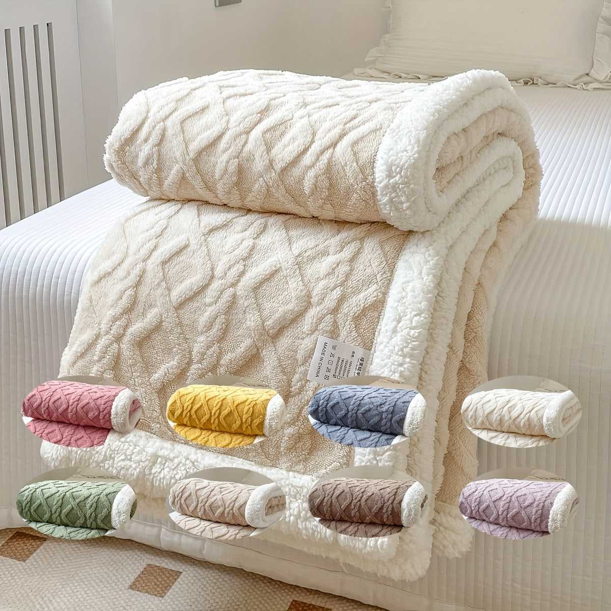 HearthWeave - Reversible Fleece Throw Blanket for Cozy Comfort