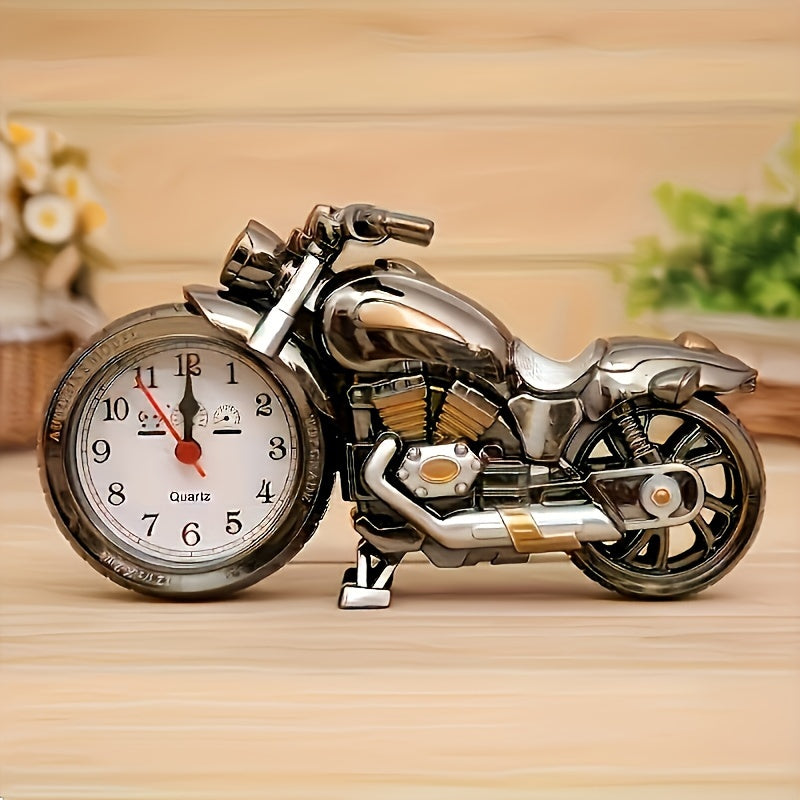 MotoClock - Cartoon Motorcycle Design Quartz Alarm Clock