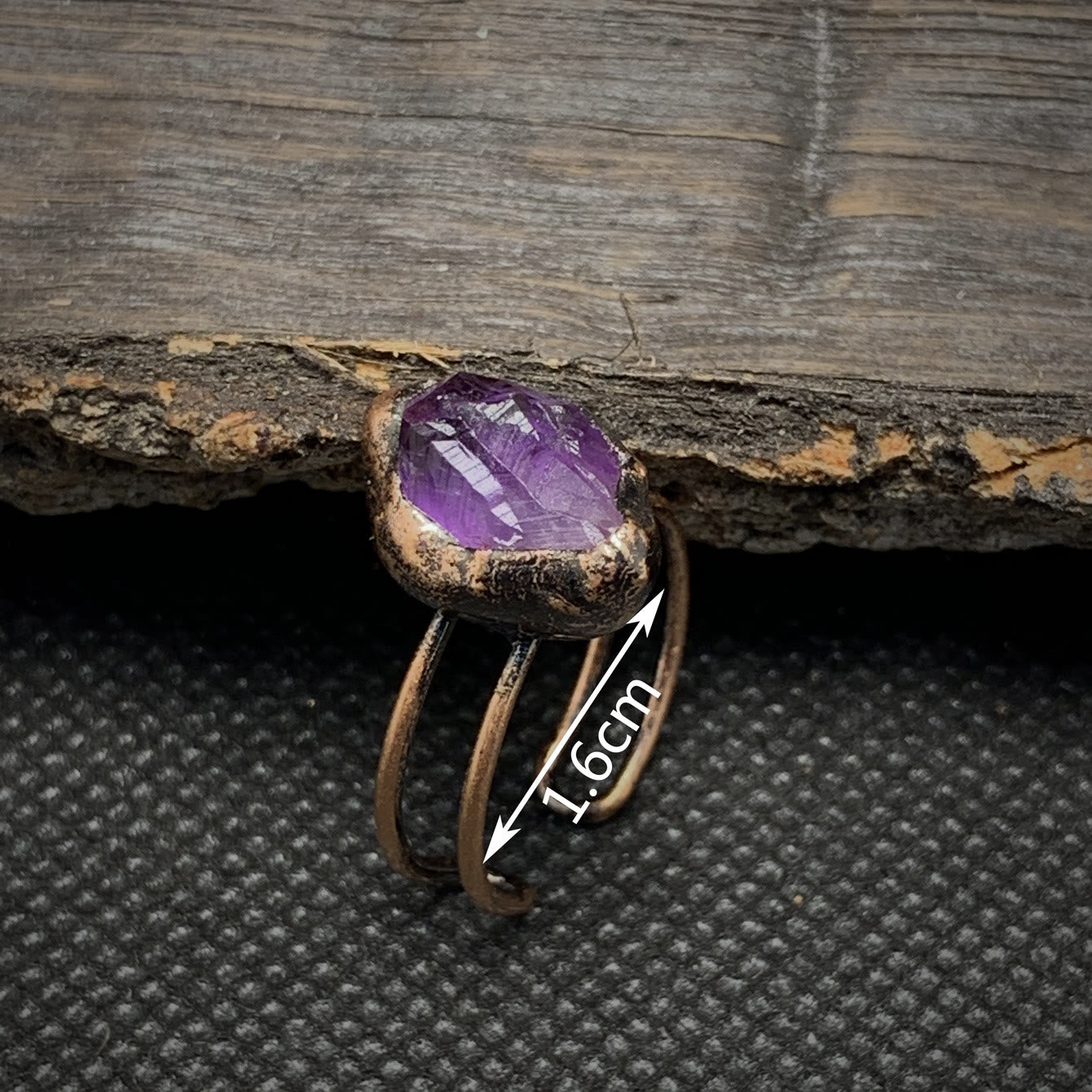 Selina - Bague pierre de naissance naturelle brute réglable