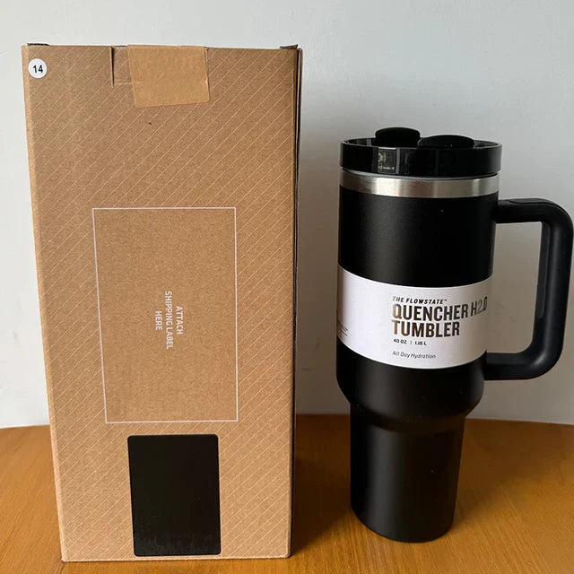 HydratePro - 1180ml Insulated Water Bottle with FlowState Lid