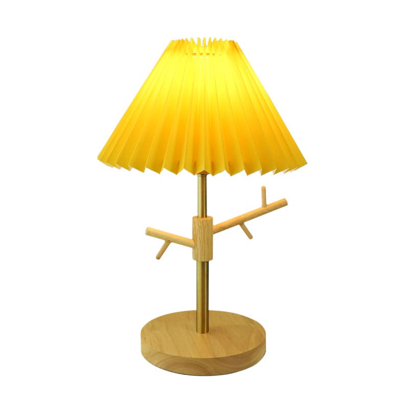 GloShine - Scandinavian Bedside Lamp with Built-In Shelf