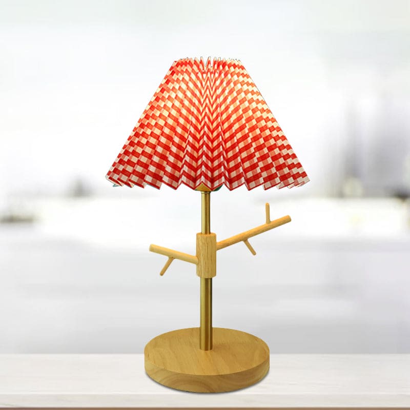 GloShine - Scandinavian Bedside Lamp with Built-In Shelf