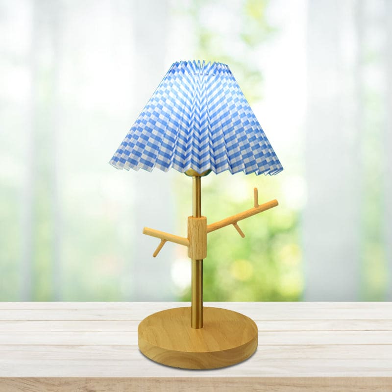 GloShine - Scandinavian Bedside Lamp with Built-In Shelf
