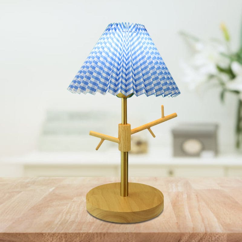 GloShine - Scandinavian Bedside Lamp with Built-In Shelf