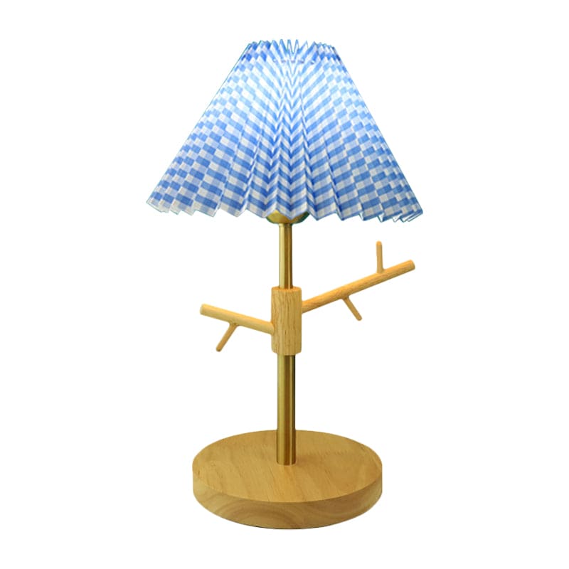 GloShine - Scandinavian Bedside Lamp with Built-In Shelf