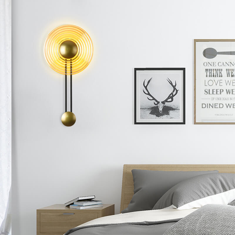 AuraLight - Black LED Wall Light with Sleek Circular Design