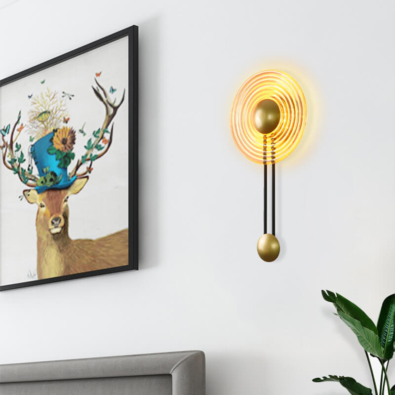 AuraLight - Black LED Wall Light with Sleek Circular Design