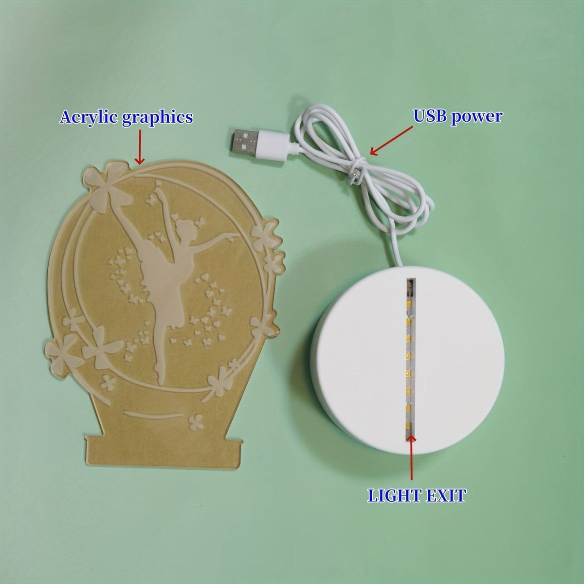 LumiDance - 3D LED Ballet Night Light