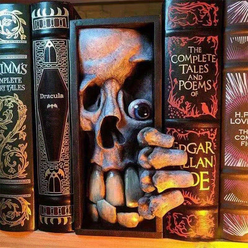 MonsterBookend - Unique Monster Bookend in Black and Gray Resin