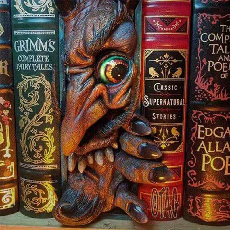 MonsterBookend - Unique Monster Bookend in Black and Gray Resin