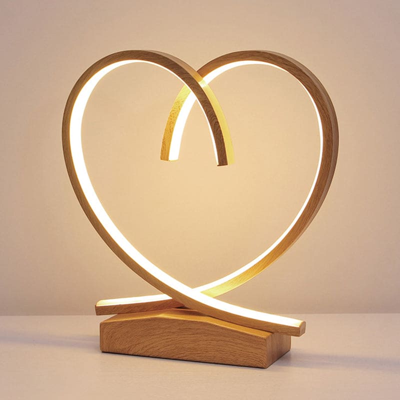 HeartWood - Romantic Wooden Bedside Table with Drawer