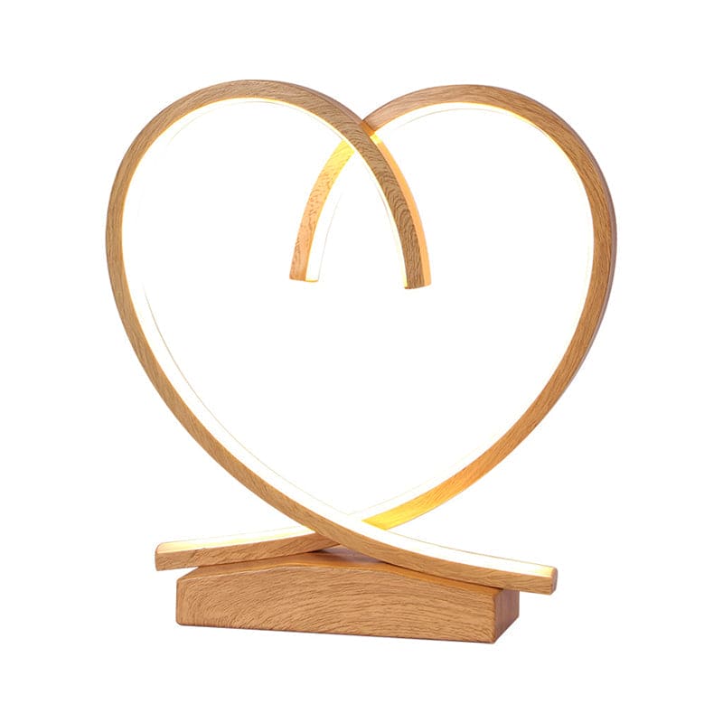 HeartWood - Romantic Wooden Bedside Table with Drawer