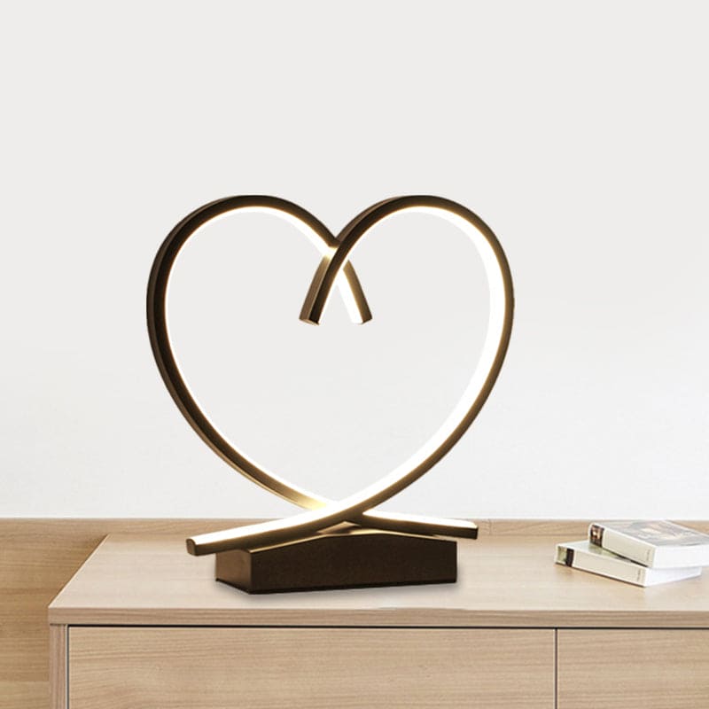 HeartWood - Romantic Wooden Bedside Table with Drawer