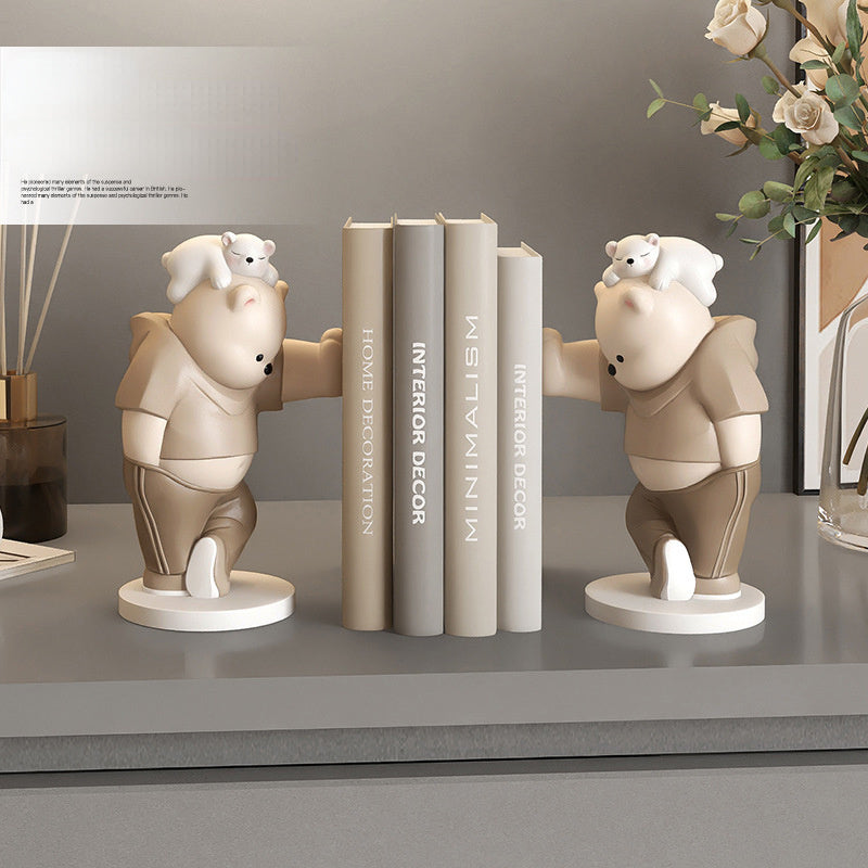 CharmingBear - Playful Resin Bookends for Decoration