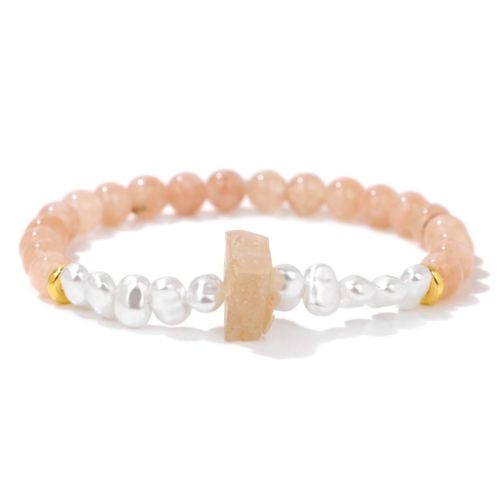 Eline - Bracelet de perles en cristal naturel 6mm élégant