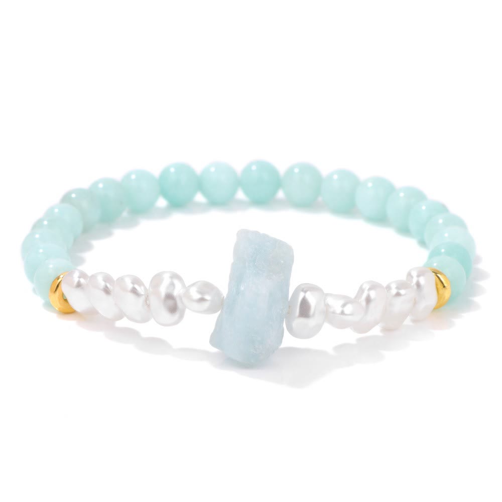 Eline - Bracelet de perles en cristal naturel 6mm élégant