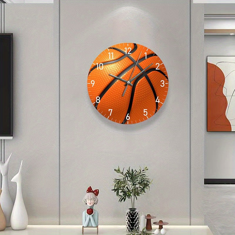 HoopsTime Clock - Horloge murale au design basket-ball pour les fans de sport
