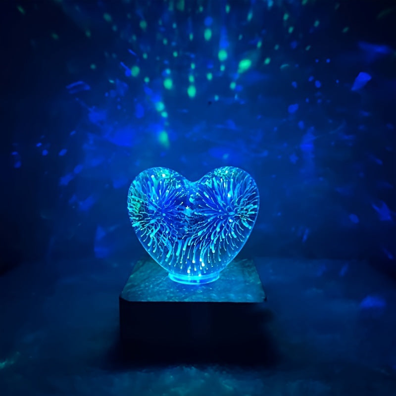 LoveLight Lamp - 3D Heart Firework LED Night Light