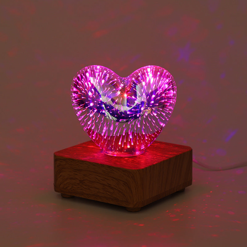 LoveLight Lamp - 3D Heart Firework LED Night Light