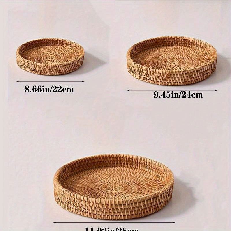 RattanCharm - Handwoven Rattan Serving Tray