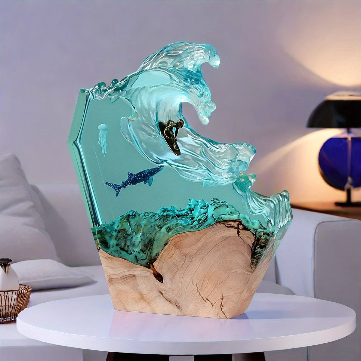 OceanGlow Lamp - Unique Resin Whale Design Lamp