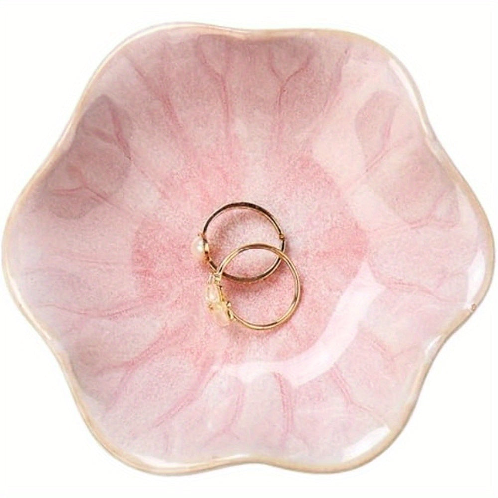 LotusTray - Flower-Shaped Ceramic Trinket Dish