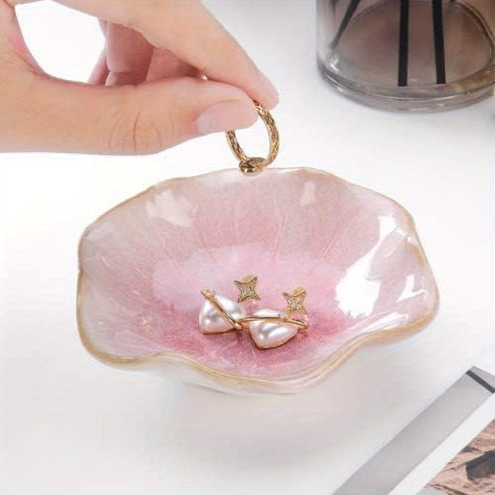LotusTray - Flower-Shaped Ceramic Trinket Dish