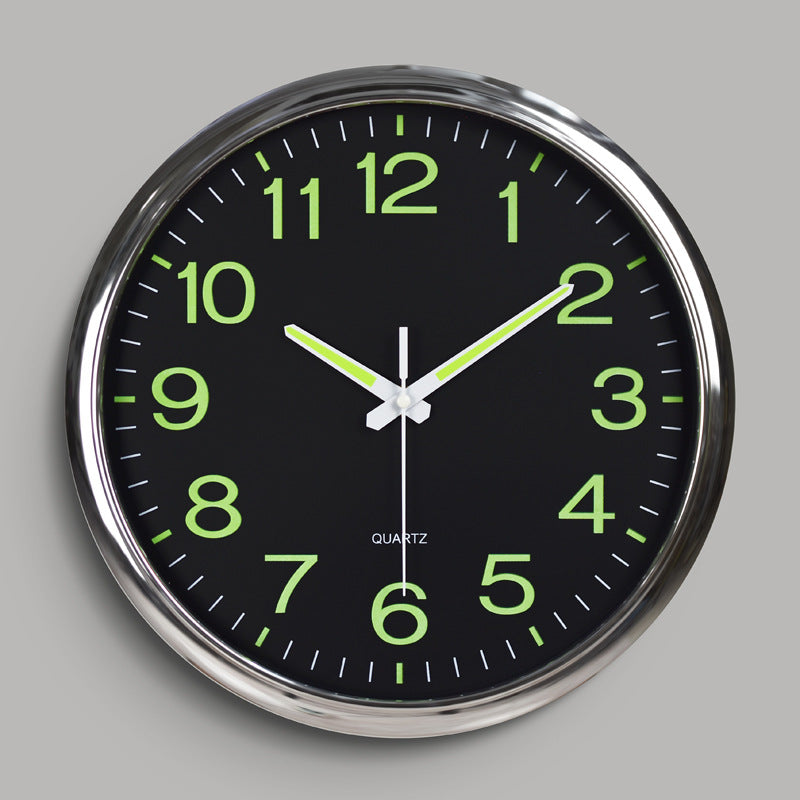 HushGlow - Silent Wall Clock 30 cm with Night Glow