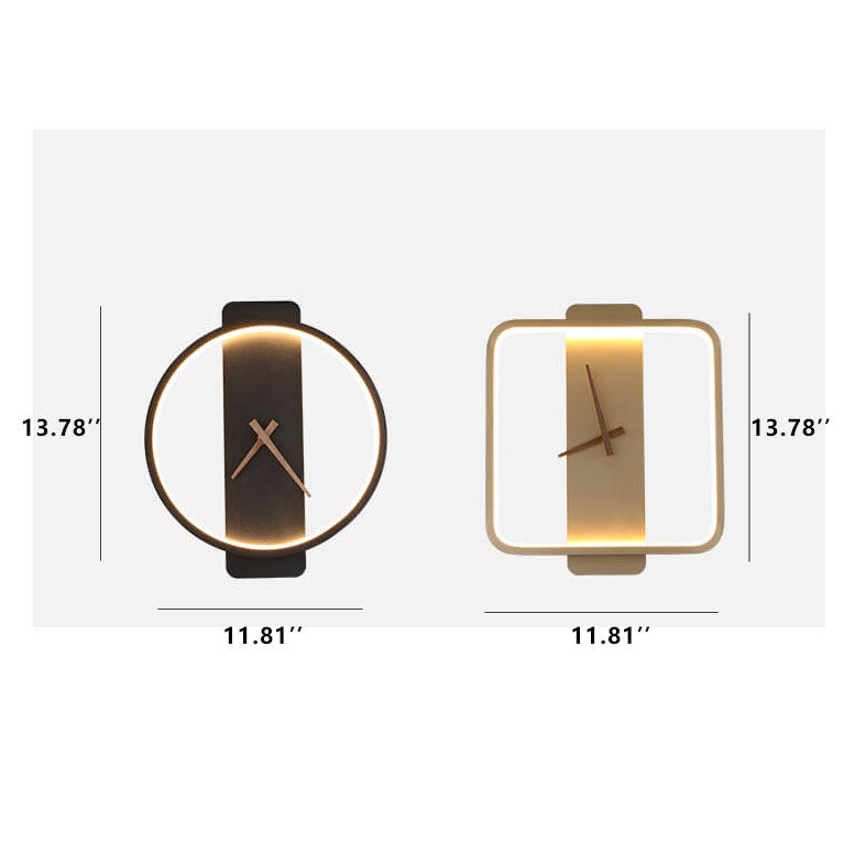 FableGlow - Modern LED Clock-Style Wall Sconce