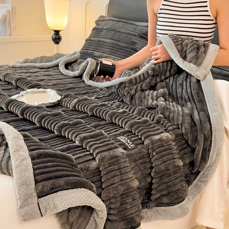 LuxeFleece - Soft Warm Coral Fleece Throw