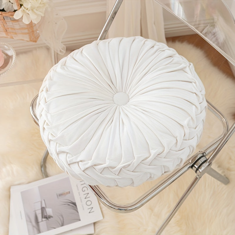 VelvetPumpkin Cushion - Soft Round Velvet Cushion for Your Home