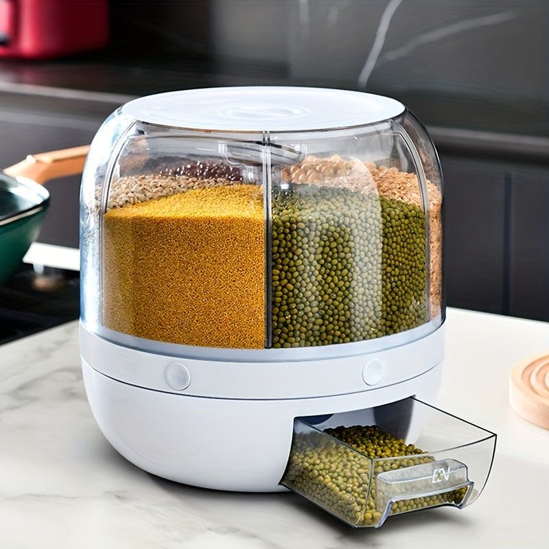 GrainGuard - Rotating Cereal Storage Box for an Organized Pantry