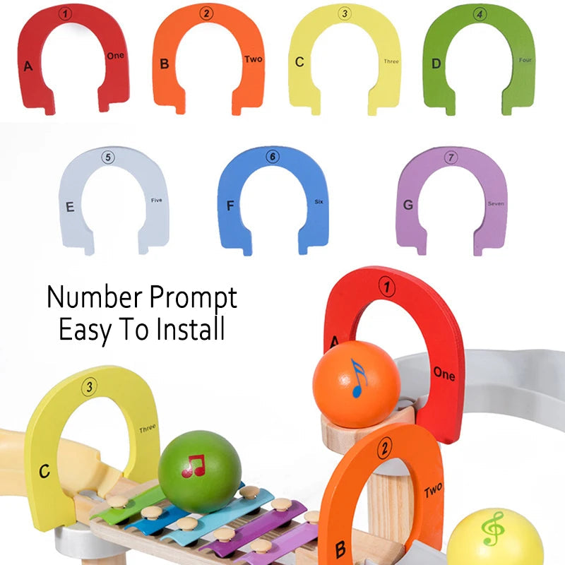 MusicBlocks Toy - Wooden Sensory Music Blocks for Babies