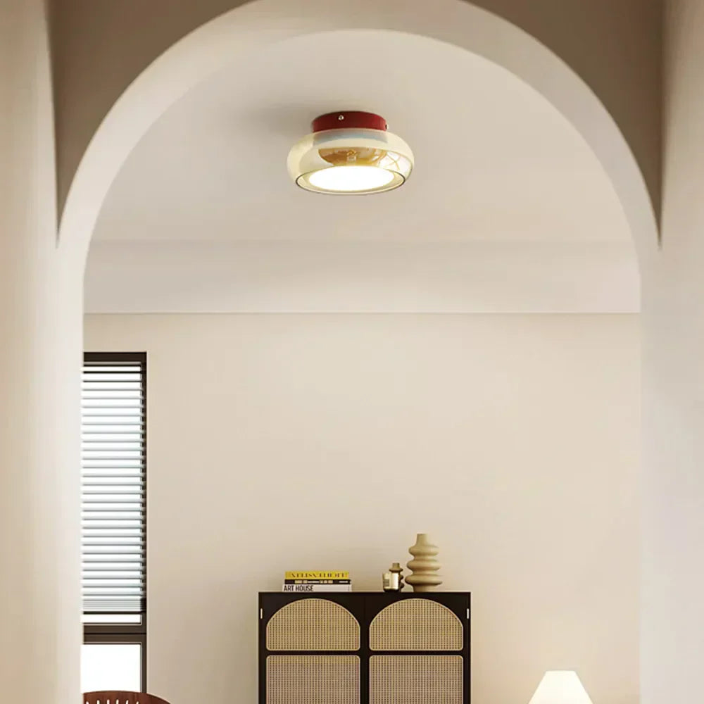 Pellora - Compact Retro LED Ceiling Light for Hallway and Entryway