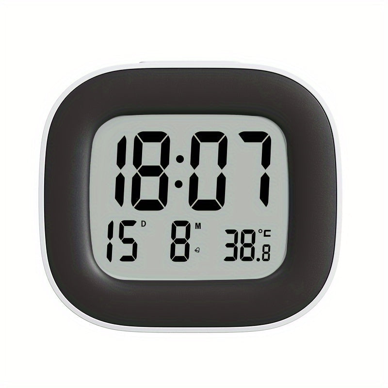 TimeView Clock - Mini Square Alarm Clock with Temperature Display