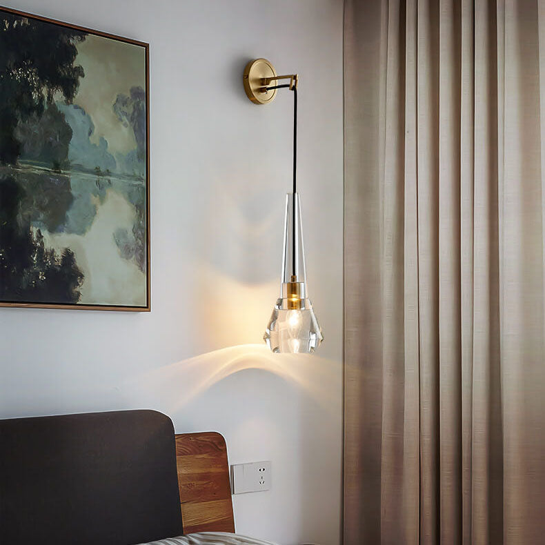Zelvane - Crystal Glass Wall Sconce with Modern Design