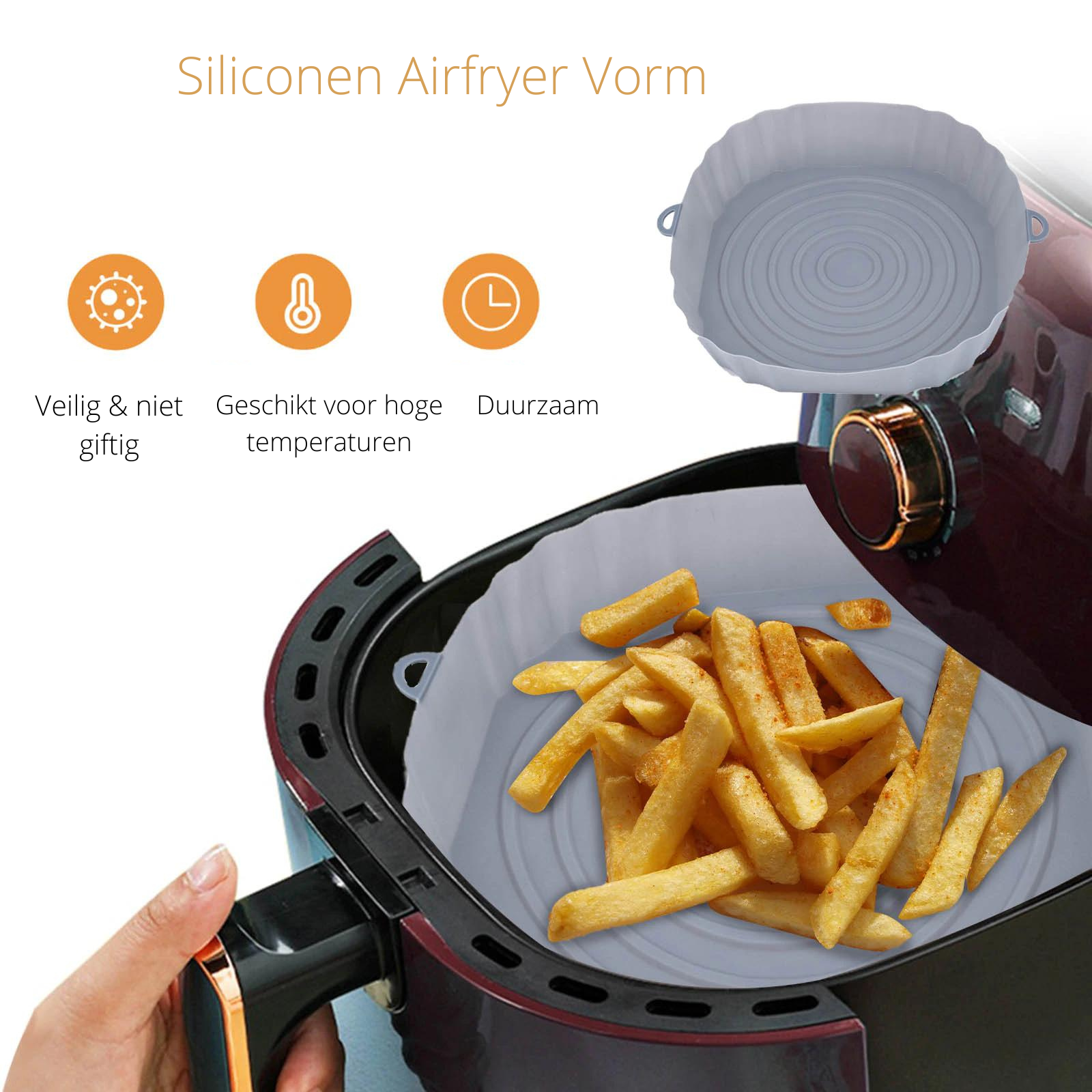 SiliconFry Tray – Moule Airfryer Réutilisable