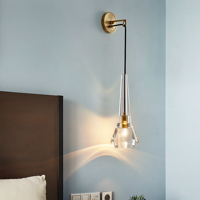 Zelvane - Crystal Glass Wall Sconce with Modern Design