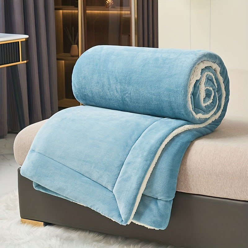 LuxeFlannel - Reversible Sherpa Throw Blanket for Ultimate Comfort