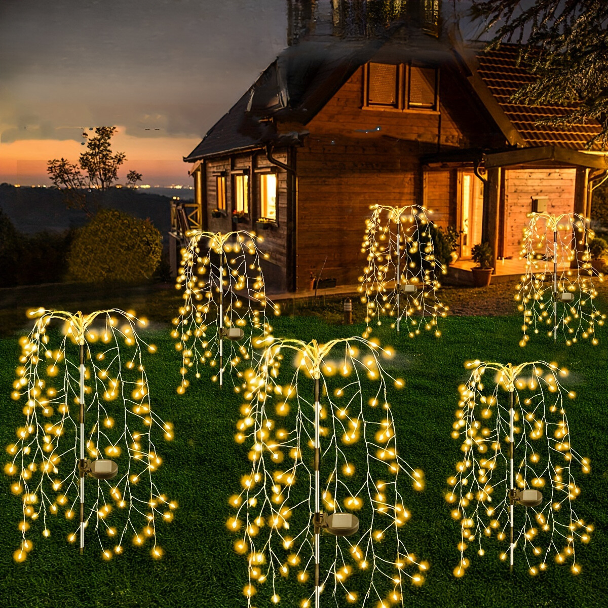 SolarGlimmer - Solar Garden Lamp with 8 Lighting Modes