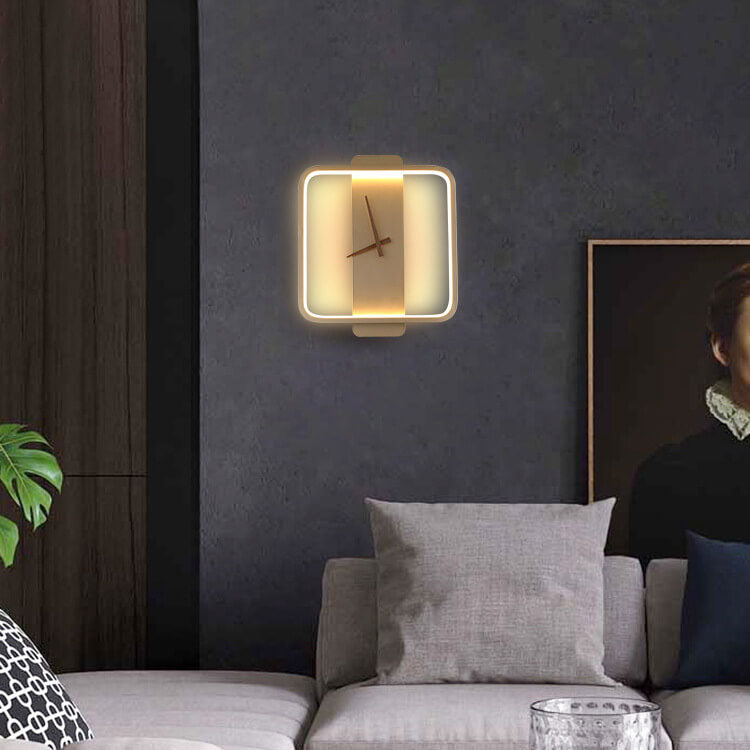 FableGlow - Modern LED Clock-Style Wall Sconce