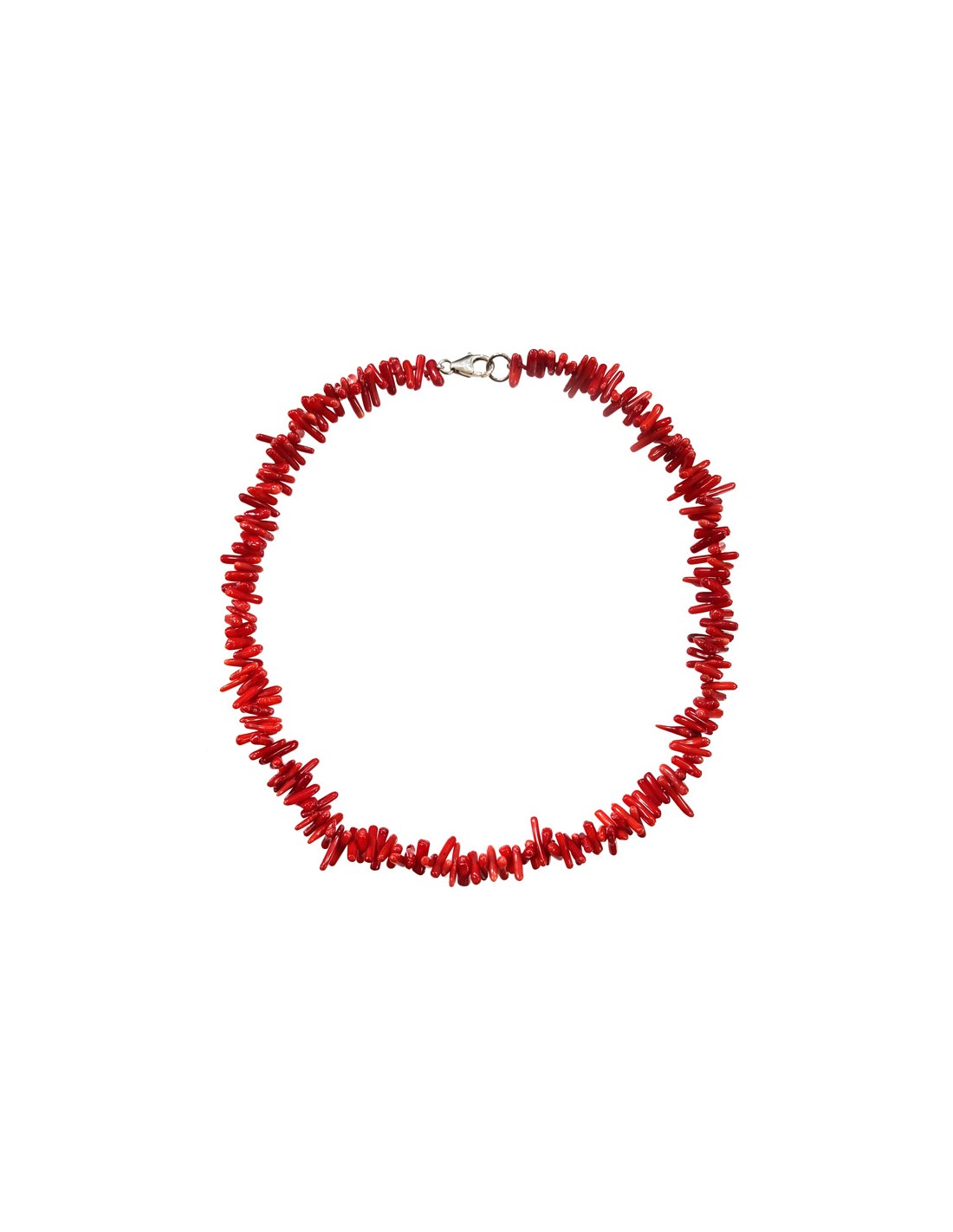 Collier Corail Rouge Bohème - Fait à la Main 46 cm