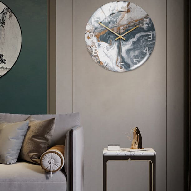 Timeless Marble - Silent Mechanism Marble Wall Clock