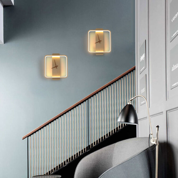 FableGlow - Modern LED Clock-Style Wall Sconce