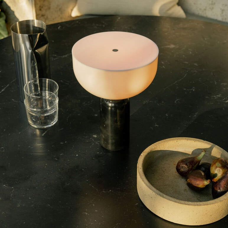 MarbleLuxe Lamp - Marble Table Lamp with Gold Accents