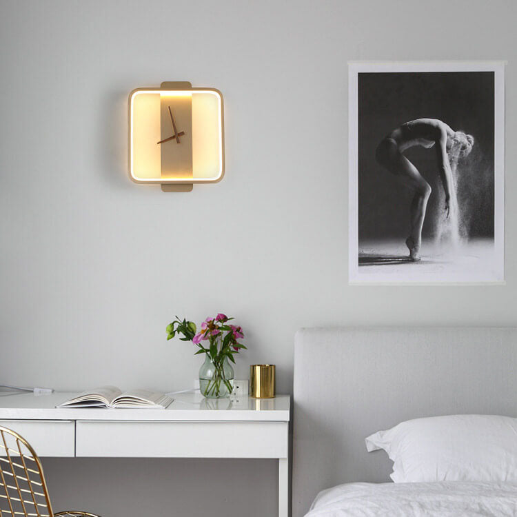 FableGlow - Modern LED Clock-Style Wall Sconce